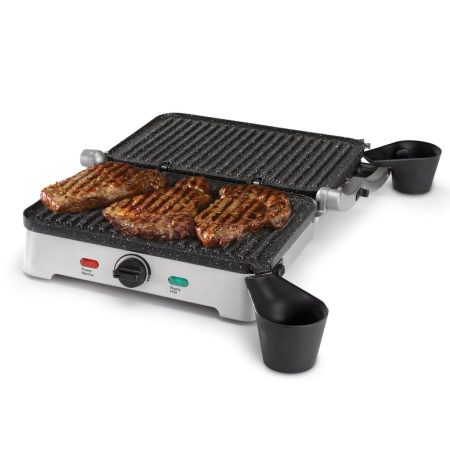 Heritage The Rock Non-Stick Panini Grill Press/Sandwich Maker, Stainless Steel