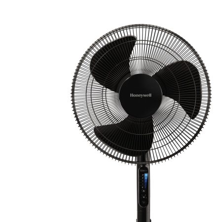 Honeywell Tilt-Head Pedestal/Stand Fan with Remote Control, 5-Speed, Black, 16-in