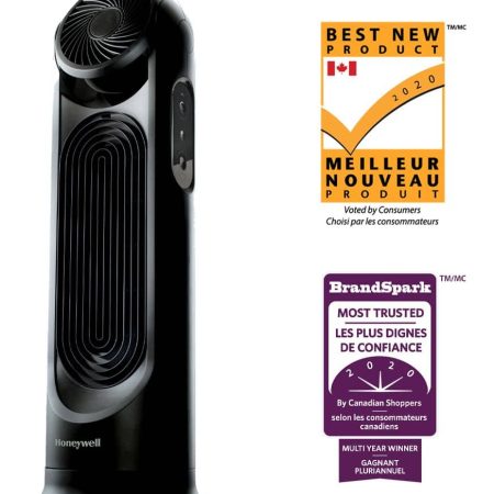 Honeywell TurboForce 2-in-1 Electric Air Circulator & Power Tower Fan, 6-Speed, Black