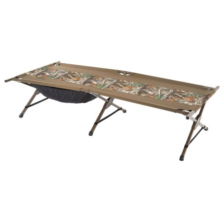 Yukon Gear Camouflage Folding Portable Camping Cot Bed w/ Carry Bag, Supports 300 Lbs