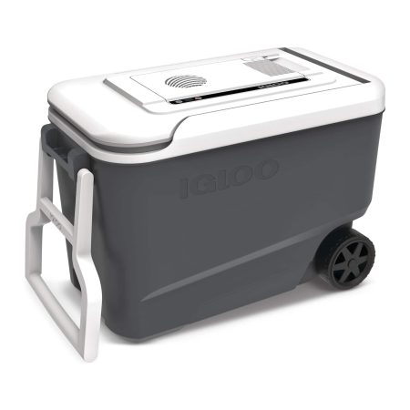 Igloo Wheeled Electric Cooler, with Handle, 33-L, Grey