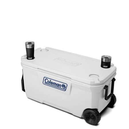 Coleman Marine Ultra Insulated Hard Cooler with Wheels, 100-Can, White