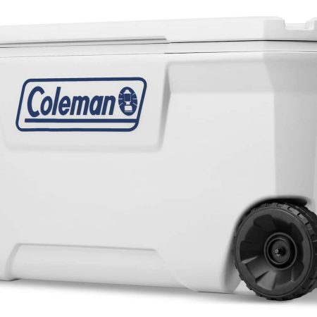 Coleman Marine Ultra Insulated Hard Cooler with Wheels, 100-Can, White