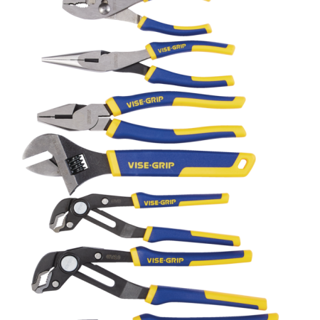 IRWIN 2078712 Vise-Grip GrooveLock Pliers Set with Storage Roll, ProTouch™ Grips, Carbon Alloy Steel, 8-pc