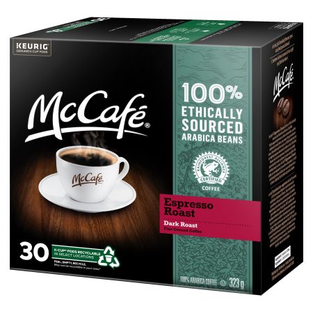 McCafé Premium Espresso Dark Roast, K-Cup Coffee Pods, 323-g, 30-pk