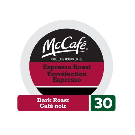 McCafé Premium Espresso Dark Roast, K-Cup Coffee Pods, 323-g, 30-pk