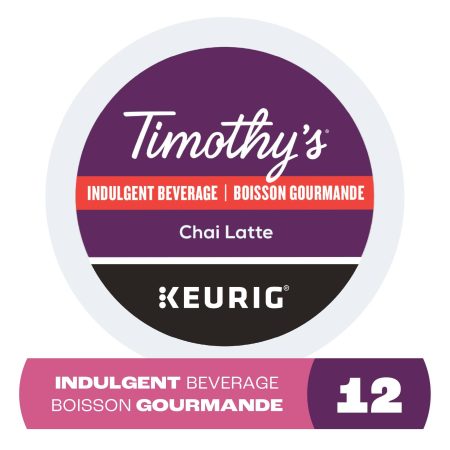 Keurig Timothy's Chai Latte K-Cup® Pods, 168-g, 12-pk