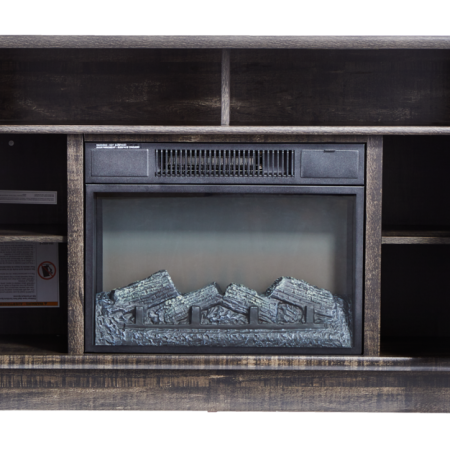 Kerry Media Electric Fireplace TV Stand, 44.5-in, 1500W, Brown