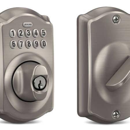 Schlage Camelot Electronic Keypad Deadbolt, Rated AAA Security, Satin Nickel