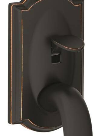 Schlage Camelot Electronic Keypad Handleset with Accent Interior Lever, Rated AAA Security, Aged Bronze