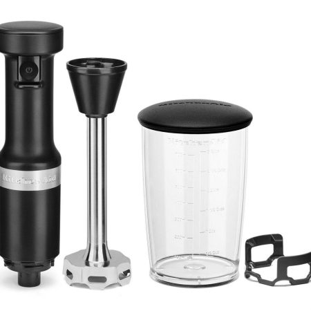 KitchenAid® KHBV53BM Variable Speed Corded Hand Blender with Blending Jar, Black Matte