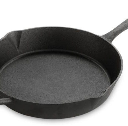 Lagostina Cast Iron Preseasoned Frying Pan, Oven & Broiler Safe, Black, 26-cm