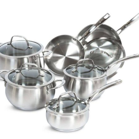 Lagostina Prima Stainless Steel Cookware Set & Oven Safe, 11-pc