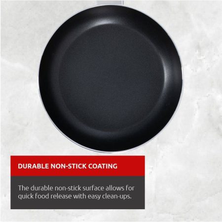 Lagostina Ticino Skillet Frying Pan Non-stick, Dishwasher & Oven Safe, Black