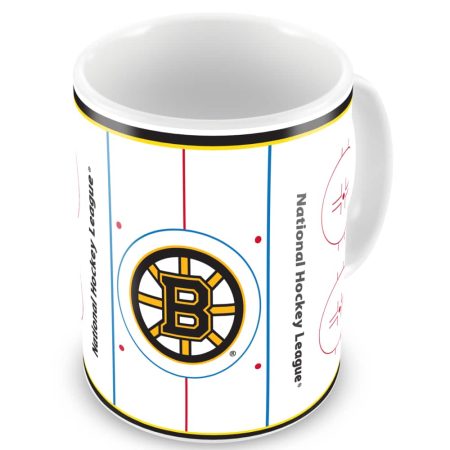 NHL Boston Bruins Hockey Team Sublimated Ceramic Coffee Mug, 15-oz