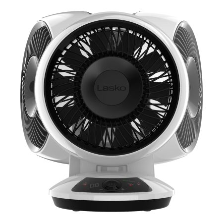 Lasko Whirlwind 12-Speed Desk Fan, White