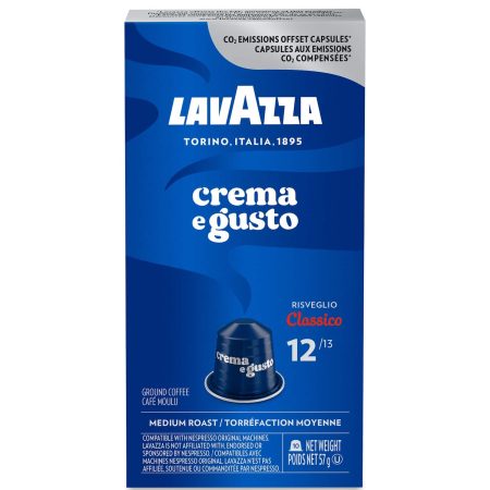 Lavazza Crema Gustos Medium Roast, Nespresso Compatible Capsules, 50-g, 10-pk