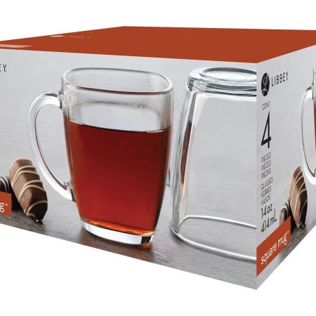 Libbey Square Mug Set, 4-pc