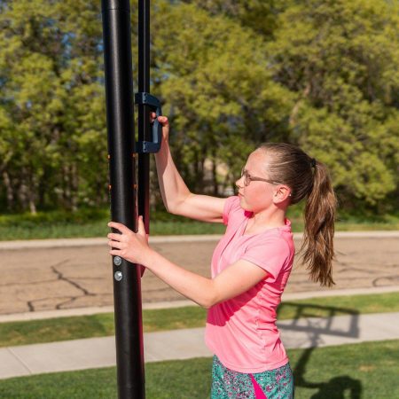 Lifetime Portable Adjustable Basketball Backboard, Hoop & Net System w/ Breakaway Rim, 50-in