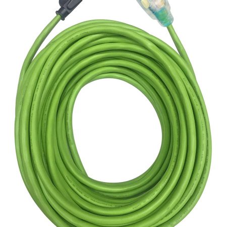 NOMA 82-ft 16/2 Outdoor Extension Cord with Lighted end & Locking Connector, Lime Green