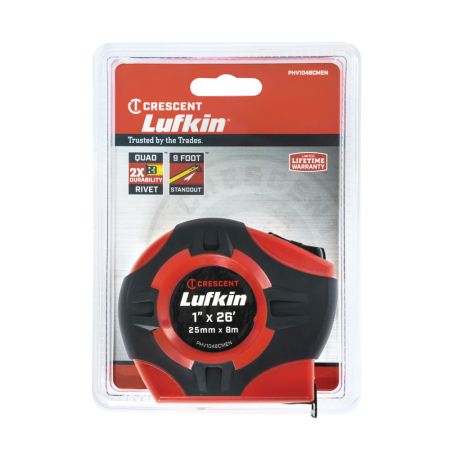 Lufkin PHV1048CMEN Crescent Tape Measure, 1-in x 26-ft