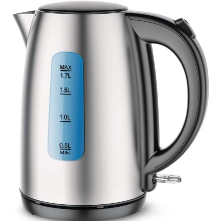 MASTER Chef Cordless Electric Kettle w/ Auto Shut Off, Stainless Steel, 1.7-L