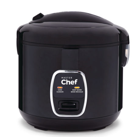 MASTER Chef One-Touch Non-Stick Rice Cooker & Steamer, Black, 20 Cups