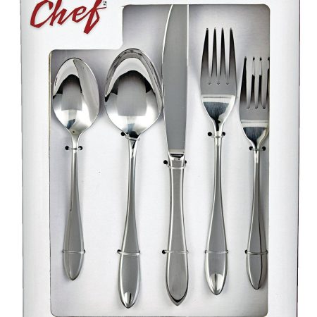 MASTER Chef Point Stainless Steel Flatware Set, Serves 4, 20-pc