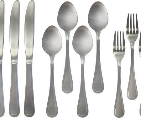 MASTER Chef Round Stainless Steel Flatware Set, Serves 4, 20-pc