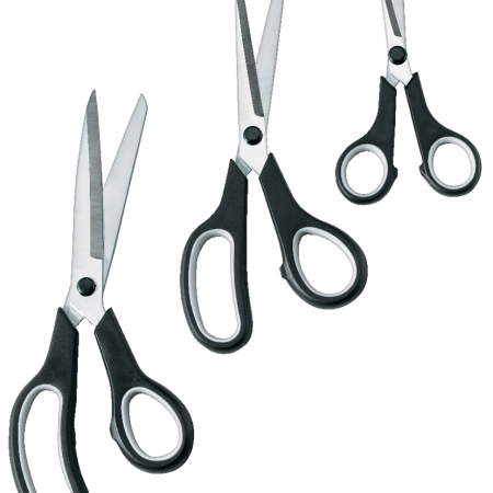 MASTER Chef Stainless Steel Scissor Set, Ergonomic Grip, 3-pc