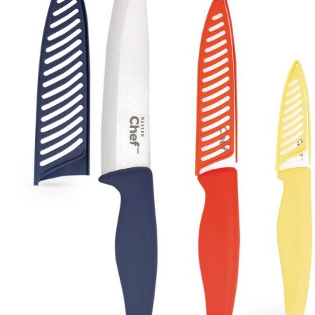 MASTER Chef Ceramic Knife Set with Sheaths, 3-pc