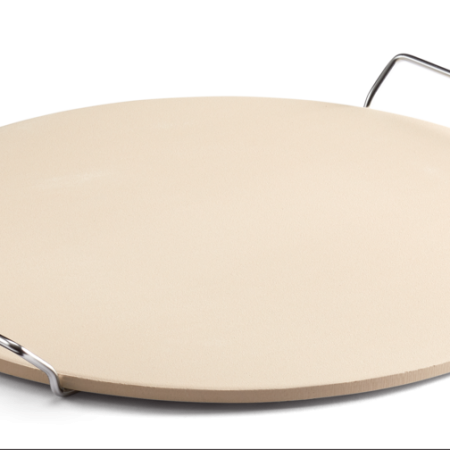 MASTER Chef Ceramic Round Pizza Stone & Serving Rack, 15-in