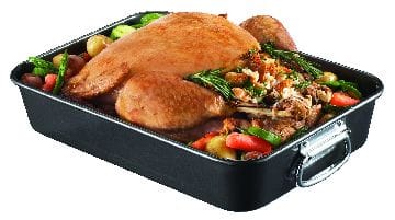 MASTER Chef Multi-Purpose Roaster with Rack, Dishwasher Safe, 9-12 lb, 25.4 x 38cm