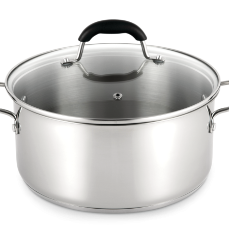 MASTER Chef Dutch Oven 18/10 Stainless Steel, Dishwasher Safe, 5qt