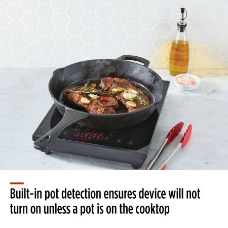 MASTER Chef Portable Induction Cooktop w/ LED Display, Black, 1800W