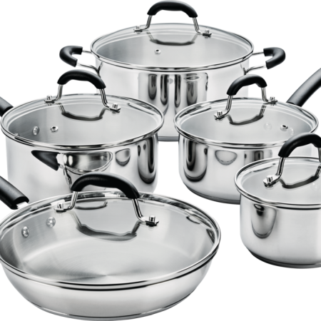 MASTER Chef Stainless Steel Cookware Set,10-pc