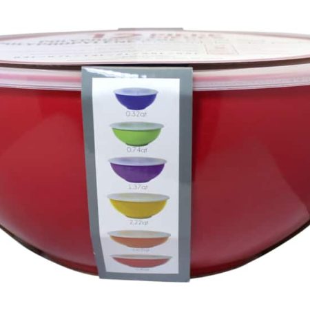 MASTER Chef Plastic Mixing Bowl Set with Lids, Assorted Sizes, 6-pk