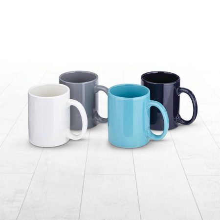 MASTER Chef 4pc Stoneware Mug Set, Dishwasher and Microwave Safe, 340-mL, 4-pc, Assorted Colours