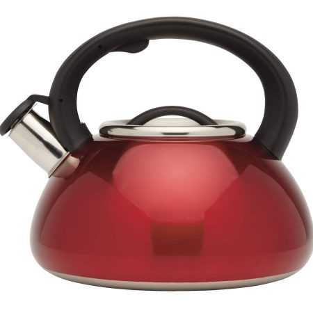 MASTER Chef Stainless Steel Stovetop Kettle, 2.5-L, Red