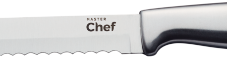 MASTER Chef Stamp Stainless Steel Knife Block Set, Ergonomic Grip, 14-pc