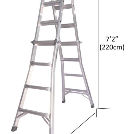 Mastercraft Grade 1A Aluminum Multi-Task Ladder, 17-ft, 300-lb