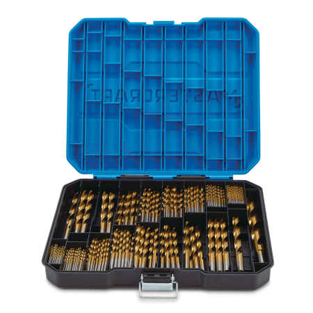 Mastercraft Titanium Drill Bit Set for Wood, Metal, Plastic, 230-pc