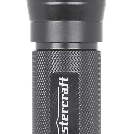 Mastercraft 500 Lumens Waterproof Aluminum LED Handheld Flashlight, Batteries Included, Black