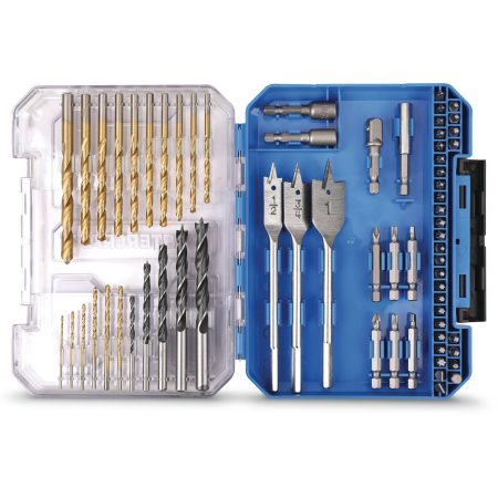 Mastercraft Titanium-Coated Screw Driver Drill Bit Set, 66-pc