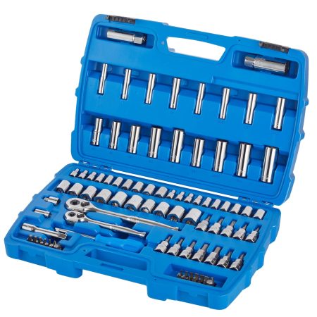 Mastercraft Socket Set, 95-pc, SAE / Metric, CRV, Nickel-Chrome Plating