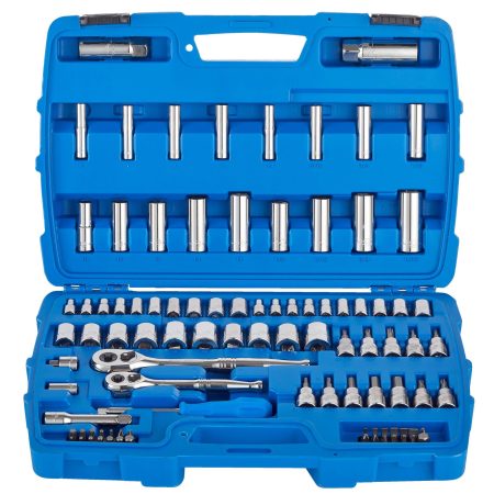 Mastercraft Socket Set, 95-pc, SAE / Metric, CRV, Nickel-Chrome Plating