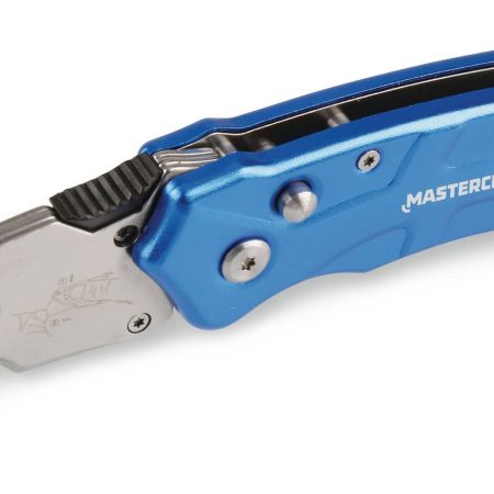 Mastercraft Folding Blade Utility Knife, Blue