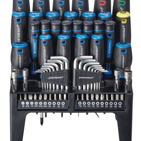 Mastercraft Screwdriver Set with Stand, 69-pc