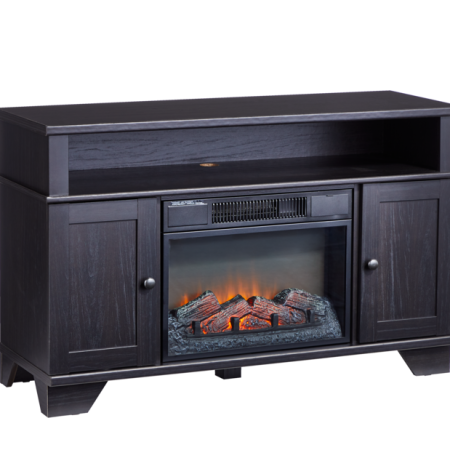 For Living Hamilton Electric Fireplace TV Stand, 44.5-in, 1500W, Brown Cappucino