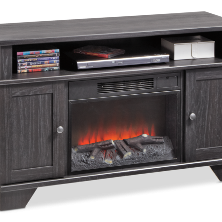 For Living Hamilton Electric Fireplace TV Stand, 44.5-in, 1500W, Brown Cappucino